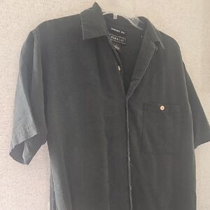 Men's Black Casual Button Down Shirt